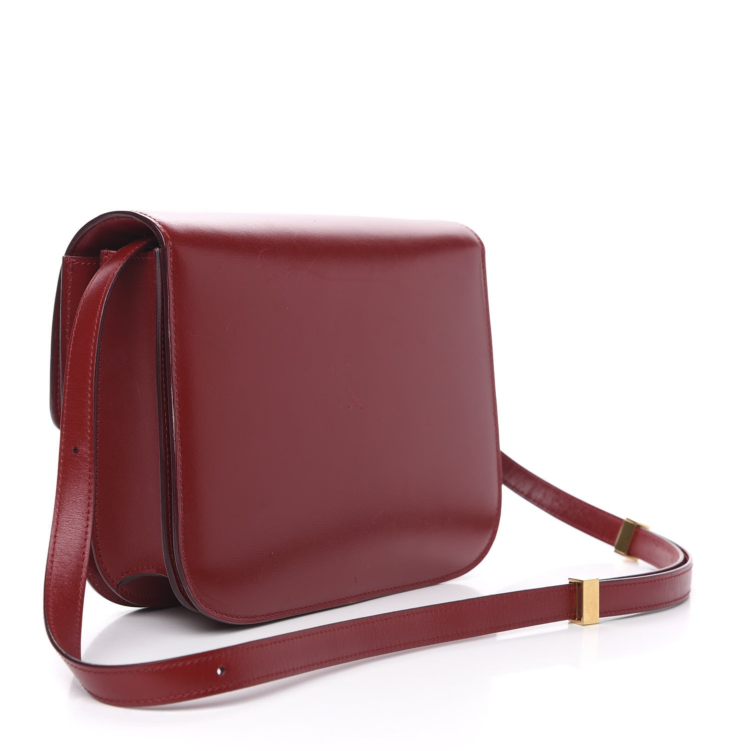 Celine Box Calfskin Medium Classic Box Flap Bag Red 3 of 12