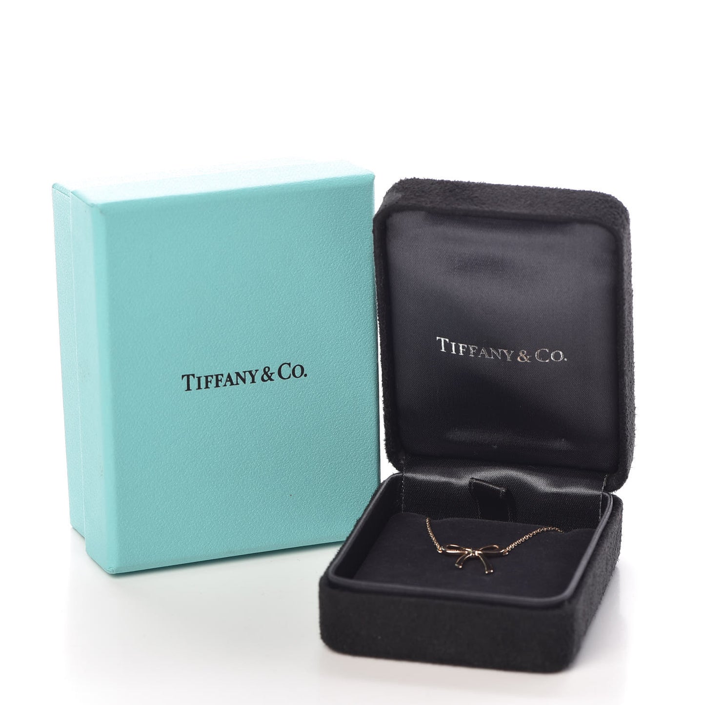 18K Yellow Gold Mini Bow Pendant Necklace