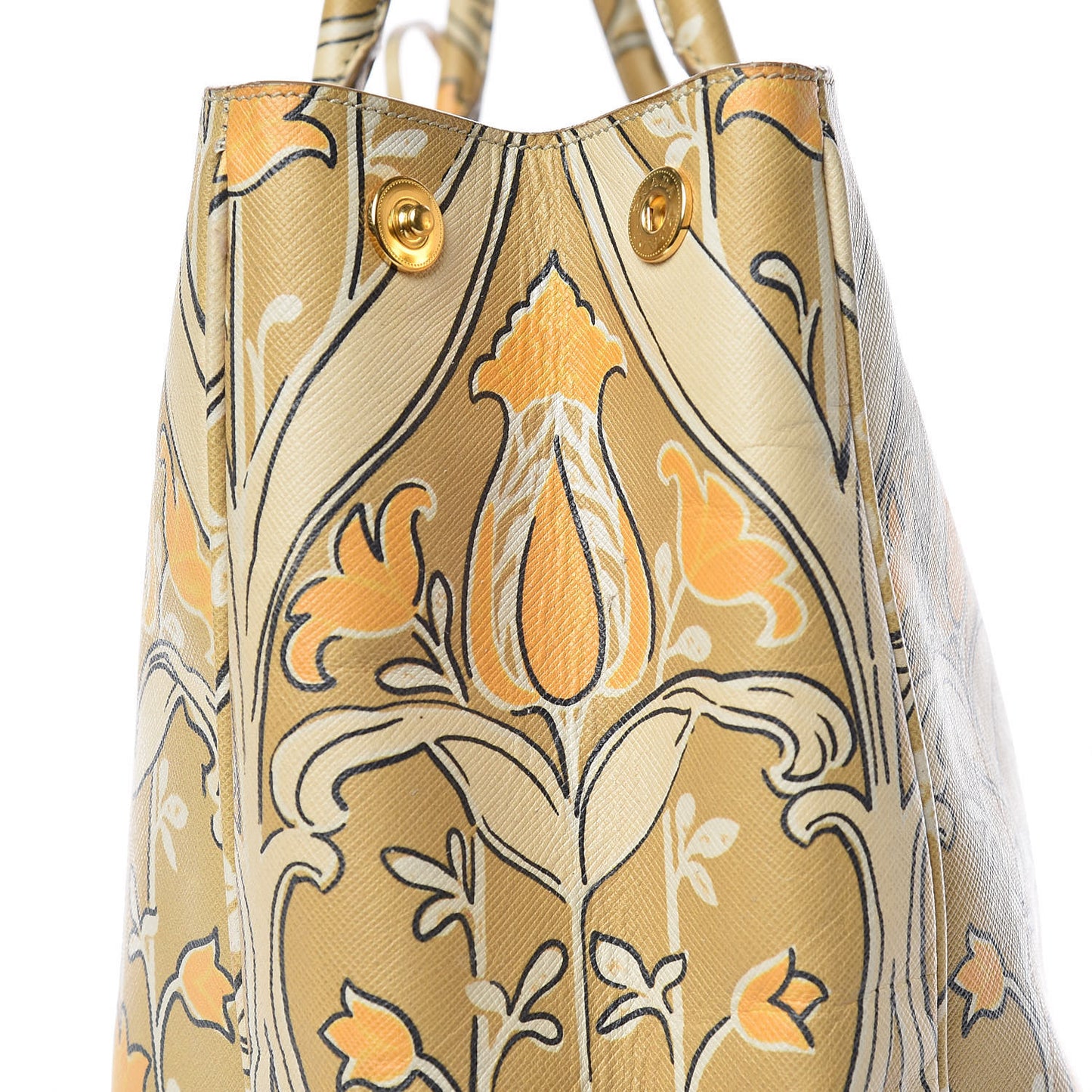 Saffiano Floral Print Medium Tote