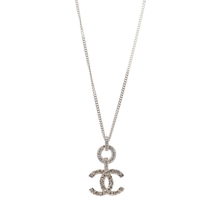 Chanel Crystal CC Logo Pendant Necklace Gold 1 of 6