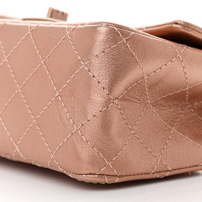 Chanel Metallic Grained Calfskin Quilted 2.55 Reissue Mini Flap Copper Pink 10 of 12