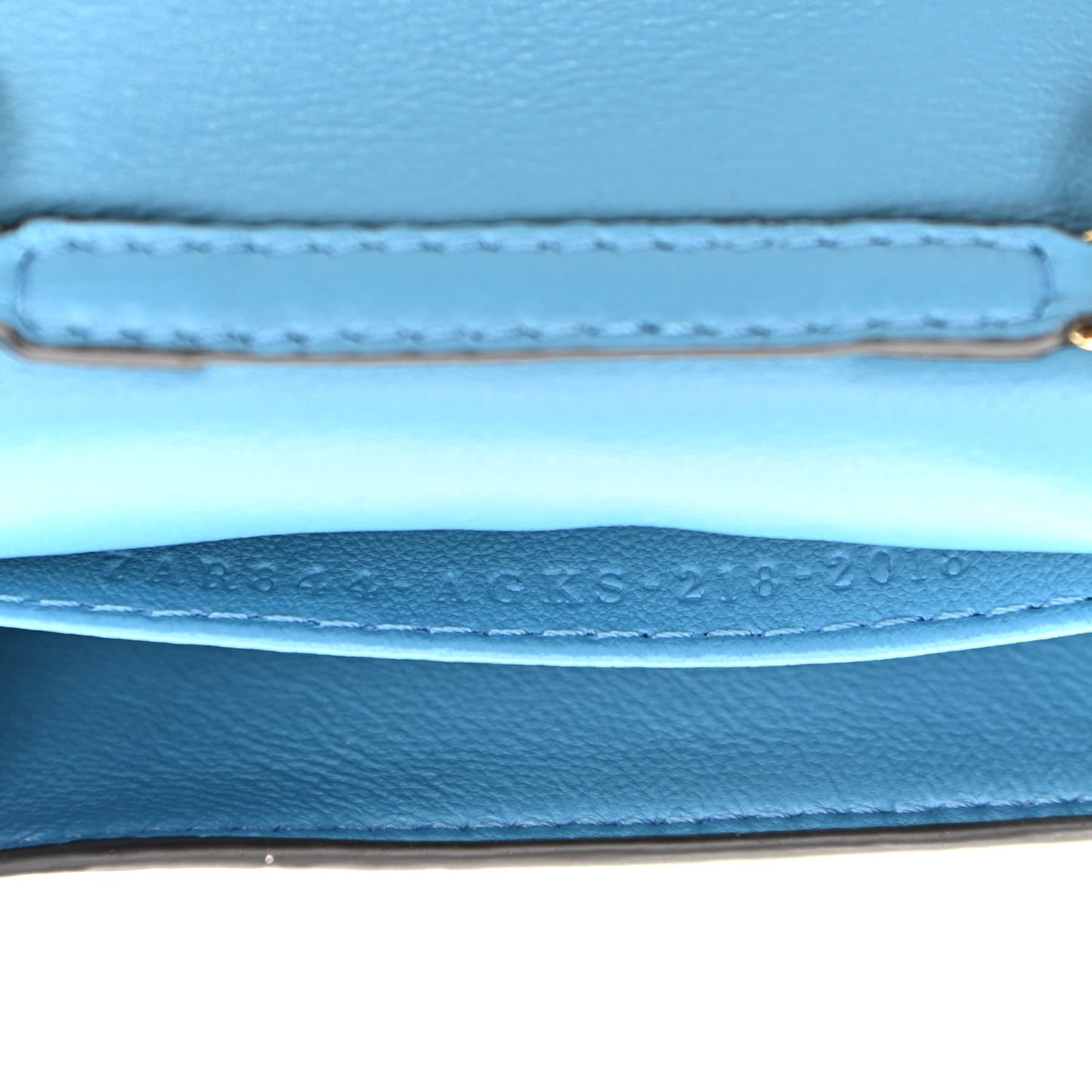 X SARAH COLEMAN Vitello Liberty Ceylon Micro FF Fish Eye Embossed Nano Baguette Charm Multicolor Cyber Blue
