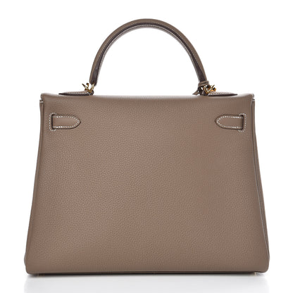 Hermes Togo Kelly Retourne 32 Etoupe 4 of 30