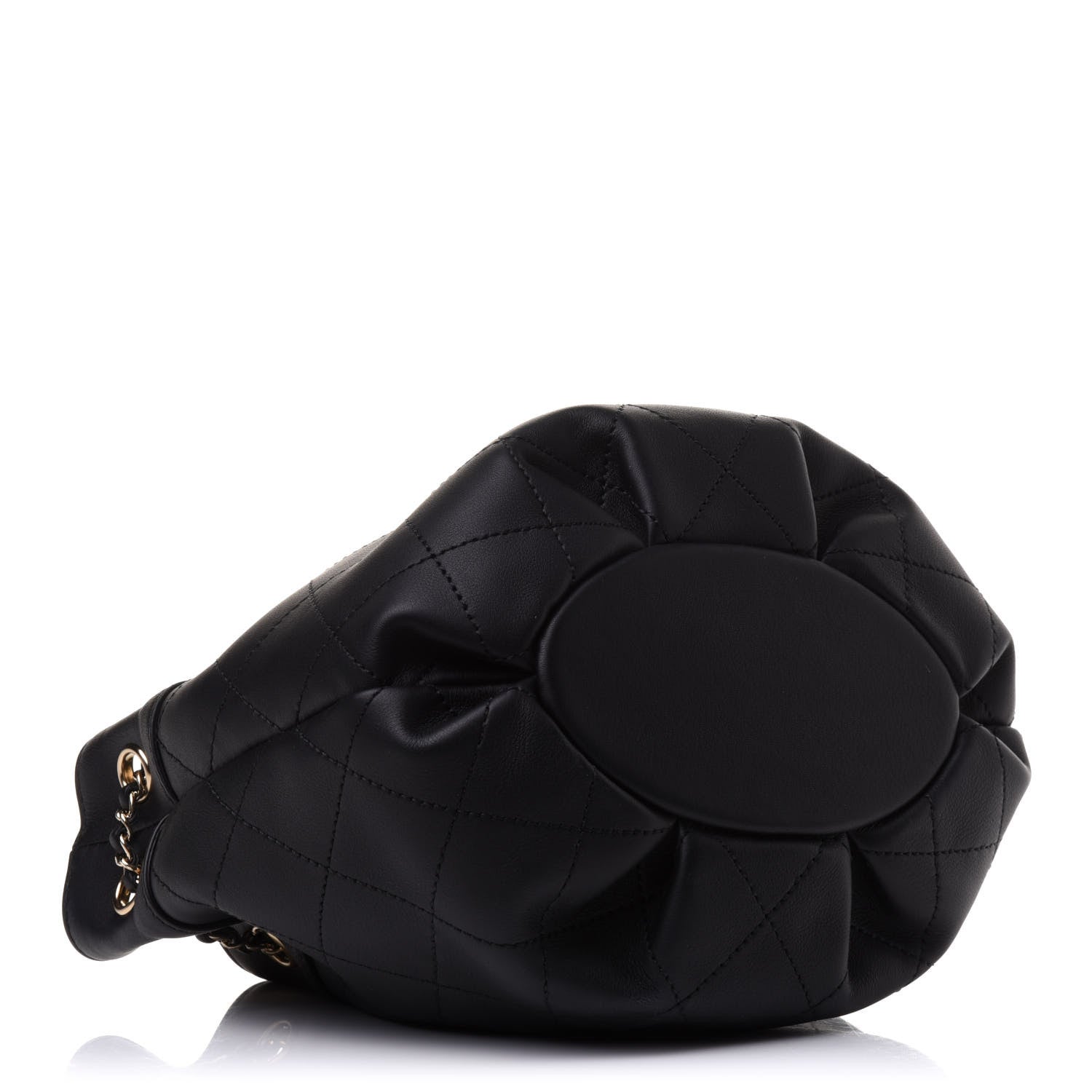 Chanel Calfskin Mini Drawstring CC Bag Black 4 of 12