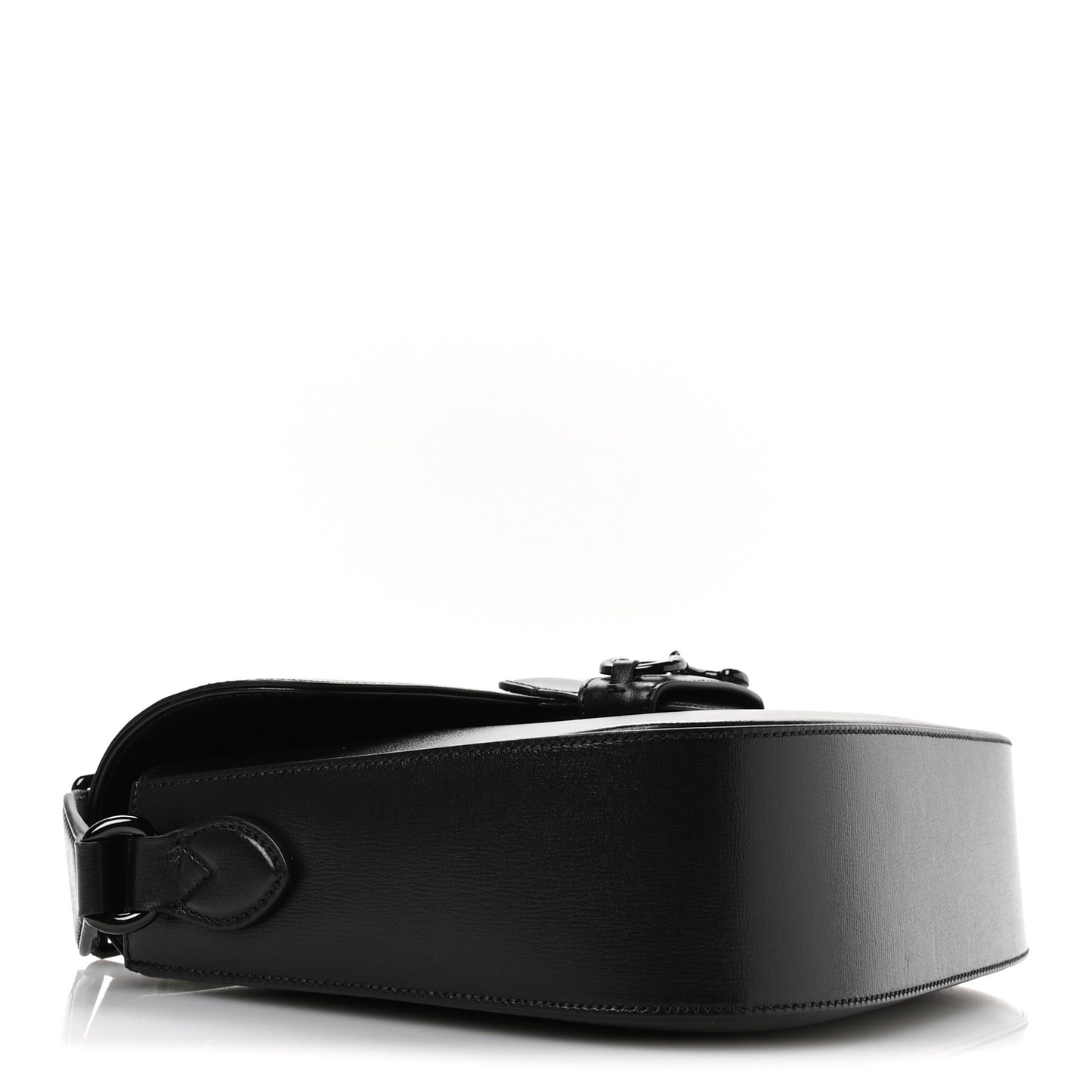 Azalea Calfskin Web Monochrome Horsebit 1955 Shoulder Bag Black