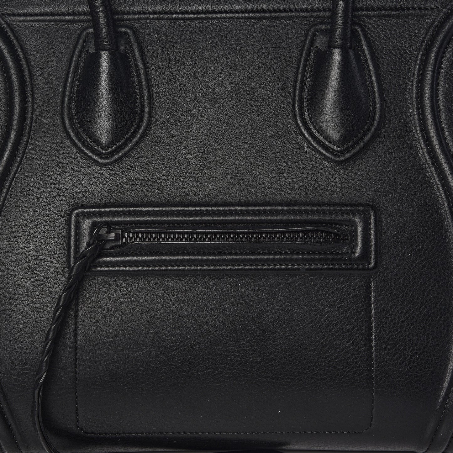 Supple Calfskin Medium Phantom Luggage Black