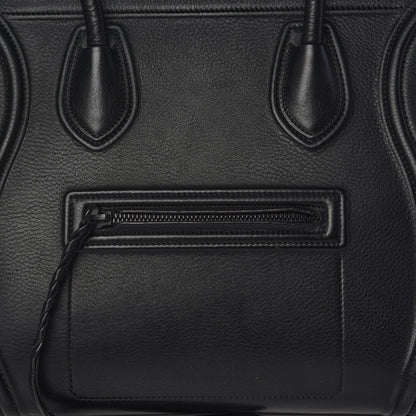 Celine Supple Calfskin Medium Phantom Luggage Black 9 of 12