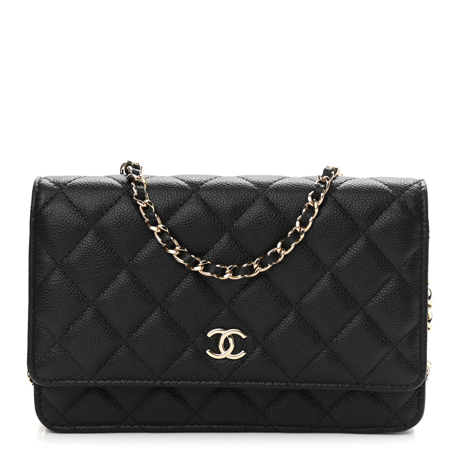 Chanel Caviar Quilted Tiny CC Wallet On Chain WOC Black 1 of 13