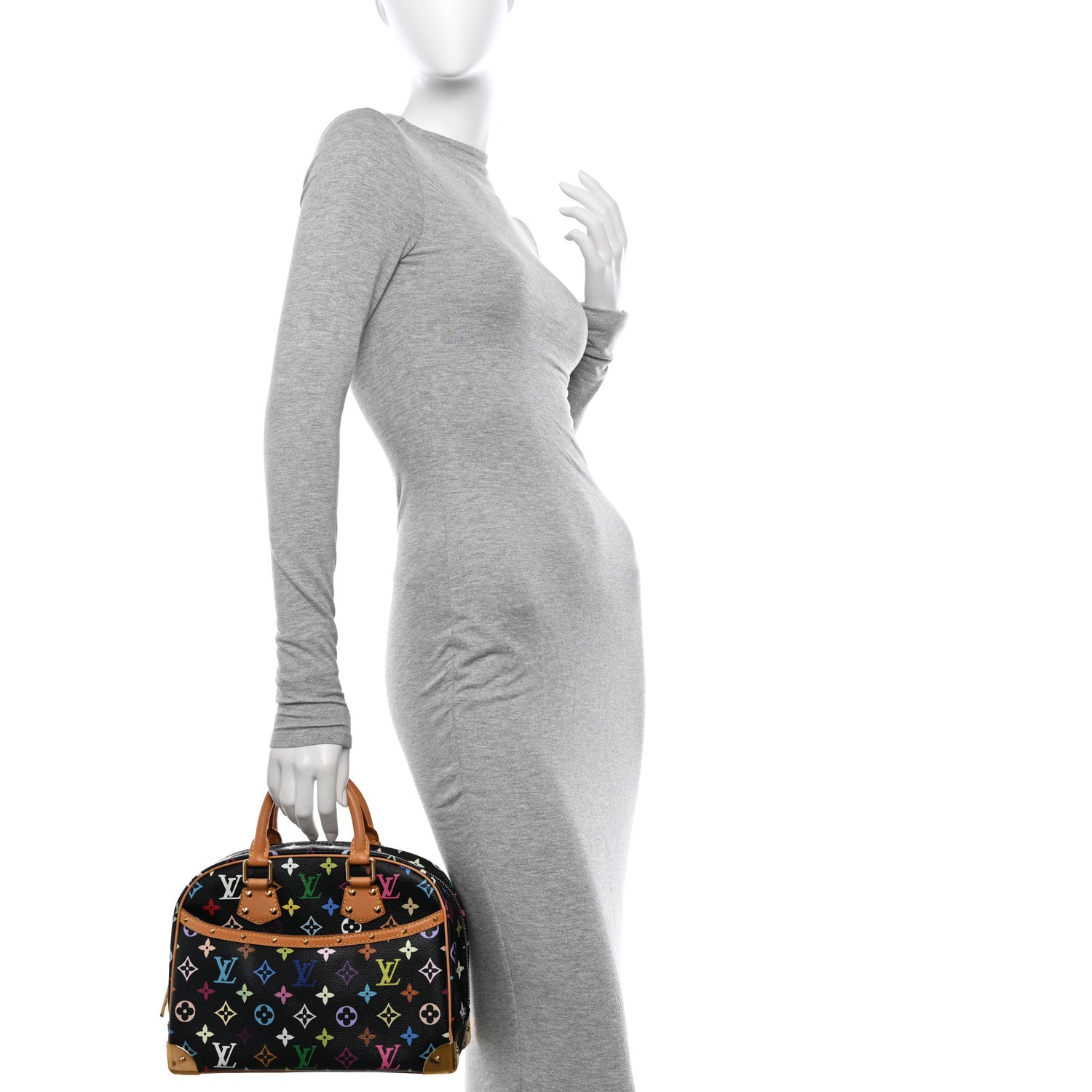 Louis Vuitton Monogram Multicolor Trouville Black 3 of 10