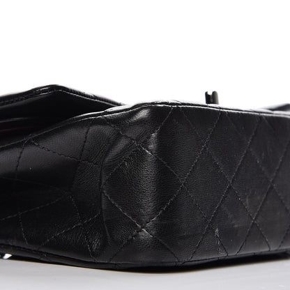 Chanel Lambskin Quilted Medium Double Flap Black 8 of 11