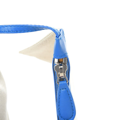 Balenciaga Cotton Canvas Calfskin Bucket Bag Bleu Pacifique 18 of 19
