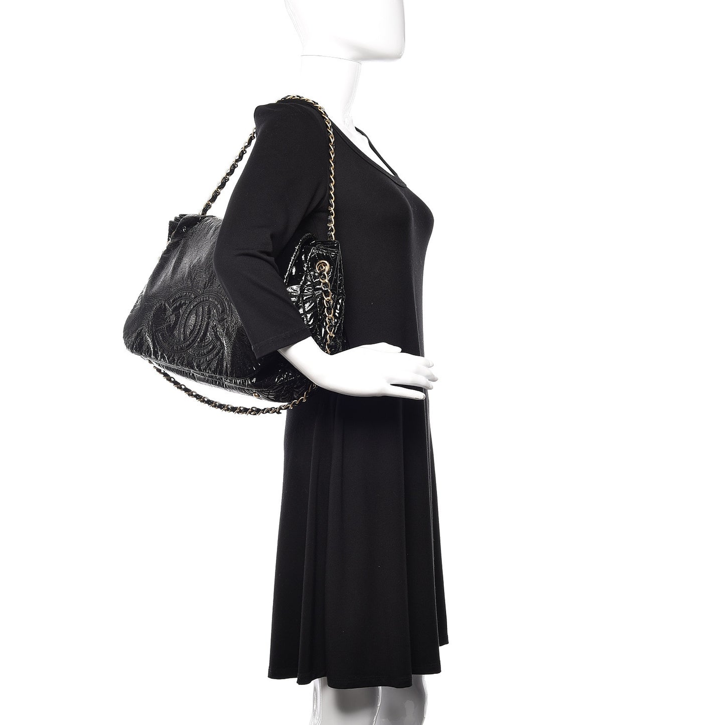 Vinyl XL Rock and Chain Flap Black