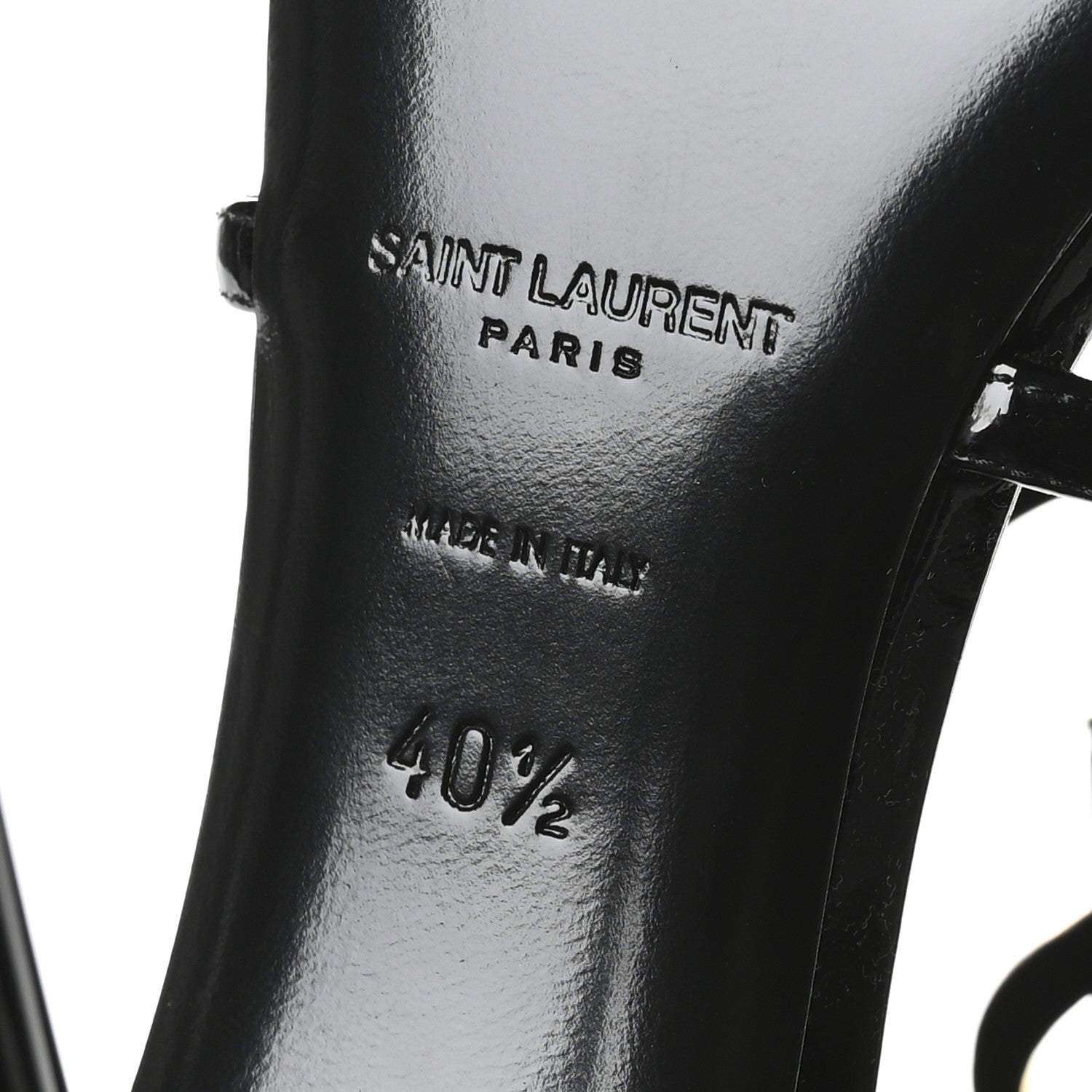 Saint Laurent Patent Cassandra 100 Sandals 40.5 Black 7 of 9