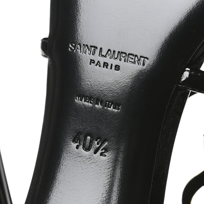 Saint Laurent Patent Cassandra 100 Sandals 40.5 Black 7 of 9