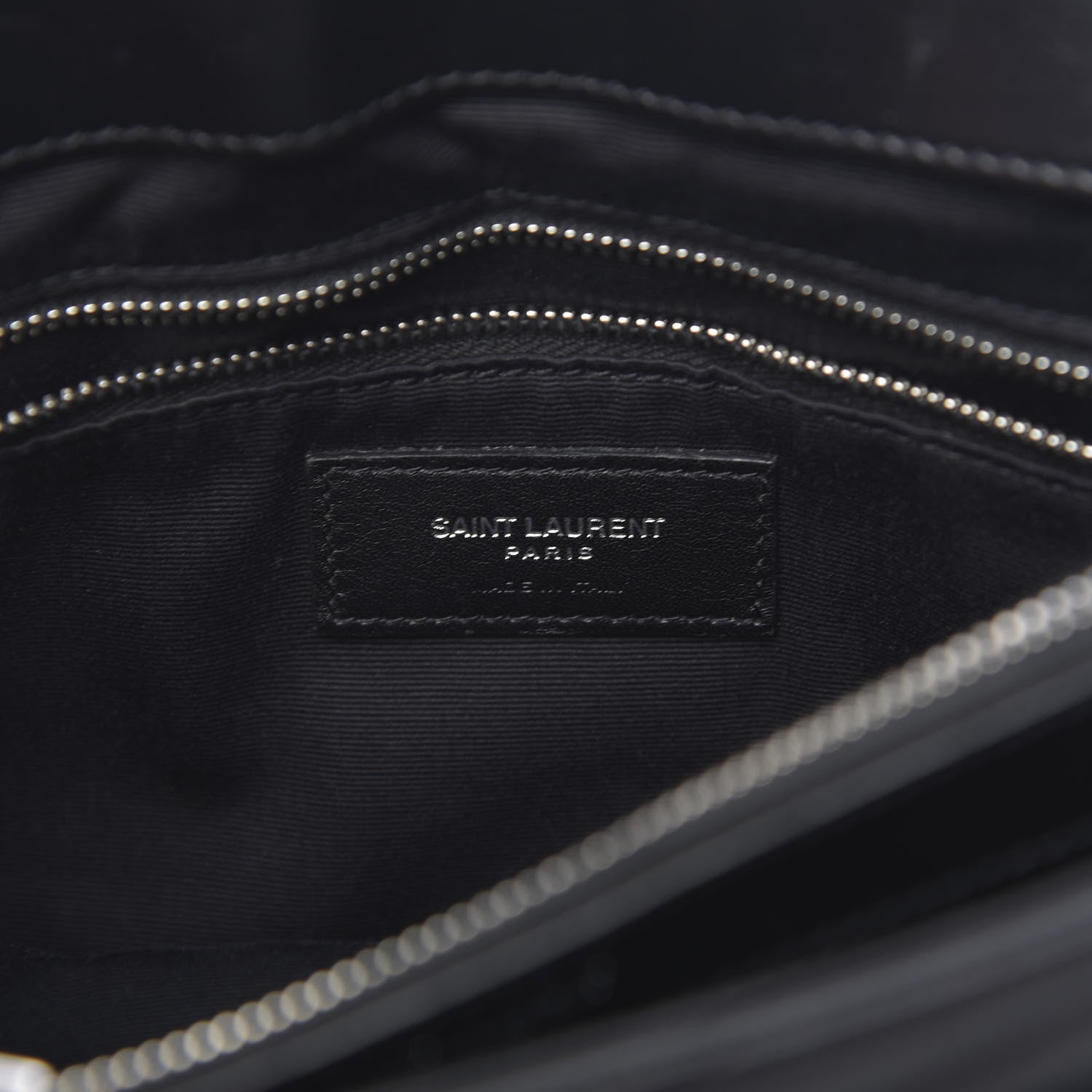 Saint Laurent Calfskin Y Quilted Monogram Medium Loulou Chain Satchel Black 6 of 12