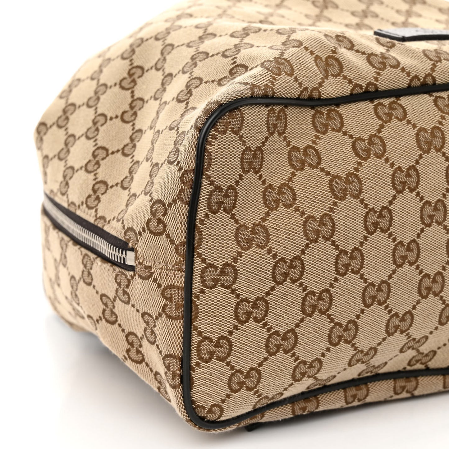 Monogram Dollar Calfskin O Drawstring Backpack Beige Ebony Testa di Moro Dark Chocolate