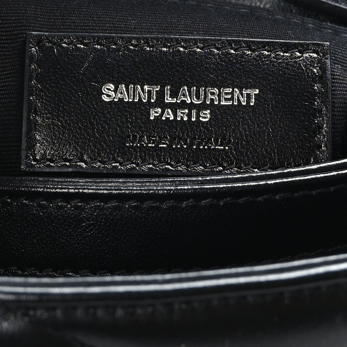 Calfskin Y Quilted Monogram Toy Loulou Crossbody Bag Black