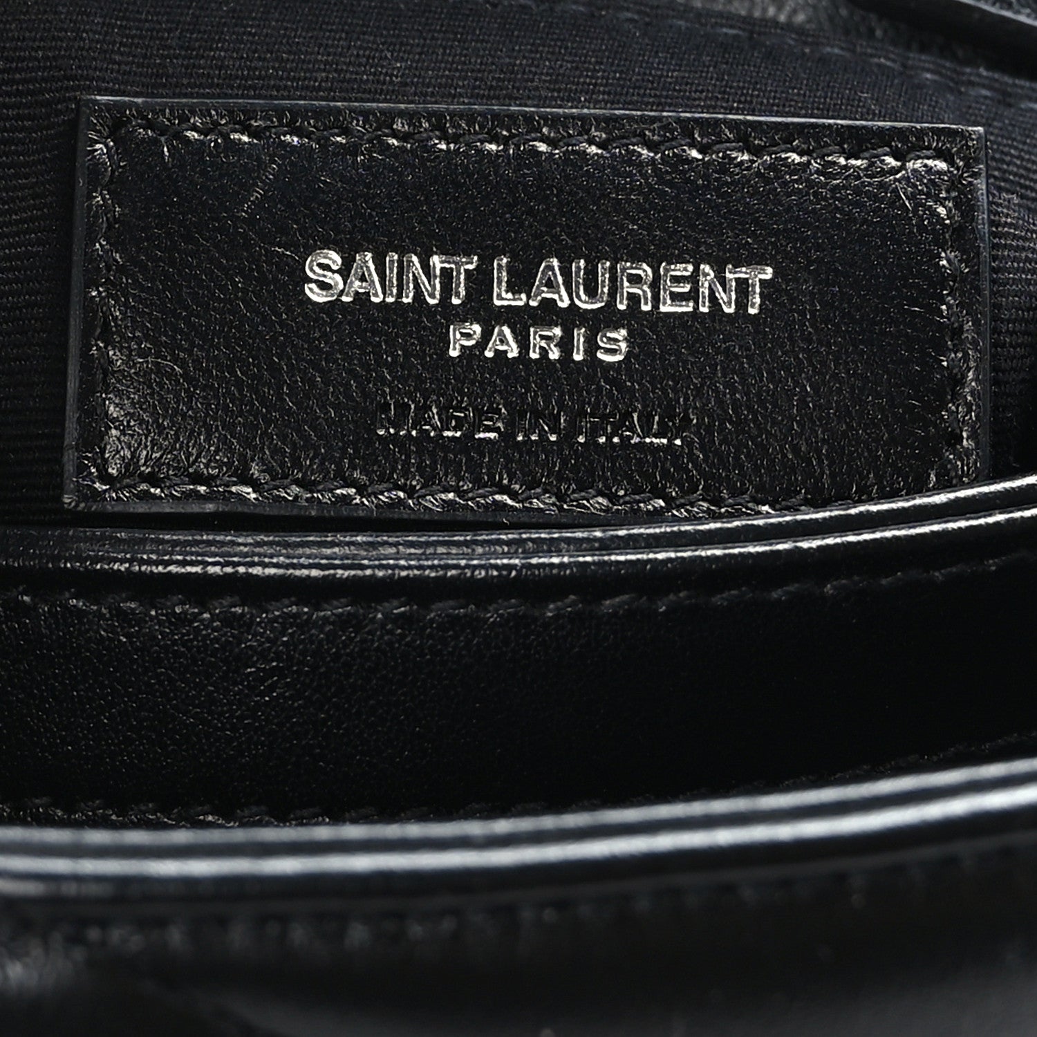 Saint Laurent Calfskin Y Quilted Monogram Toy Loulou Crossbody Bag Black 6 of 9