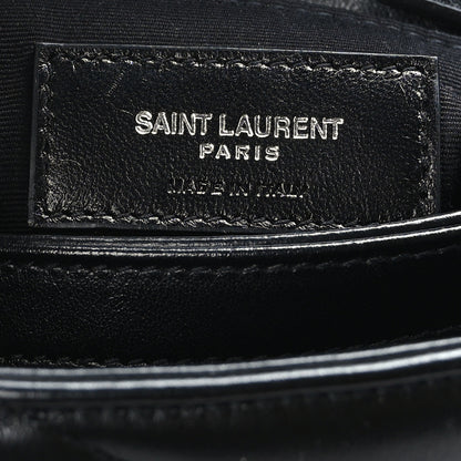Saint Laurent Calfskin Y Quilted Monogram Toy Loulou Crossbody Bag Black 6 of 9