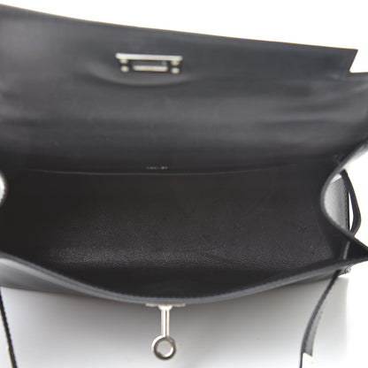 Hermes Swift Kelly Pochette Clutch Black 5 of 14