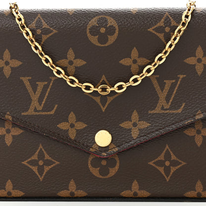 Louis Vuitton Monogram Pochette Felicie Chain Wallet Fuchsia 9 of 11