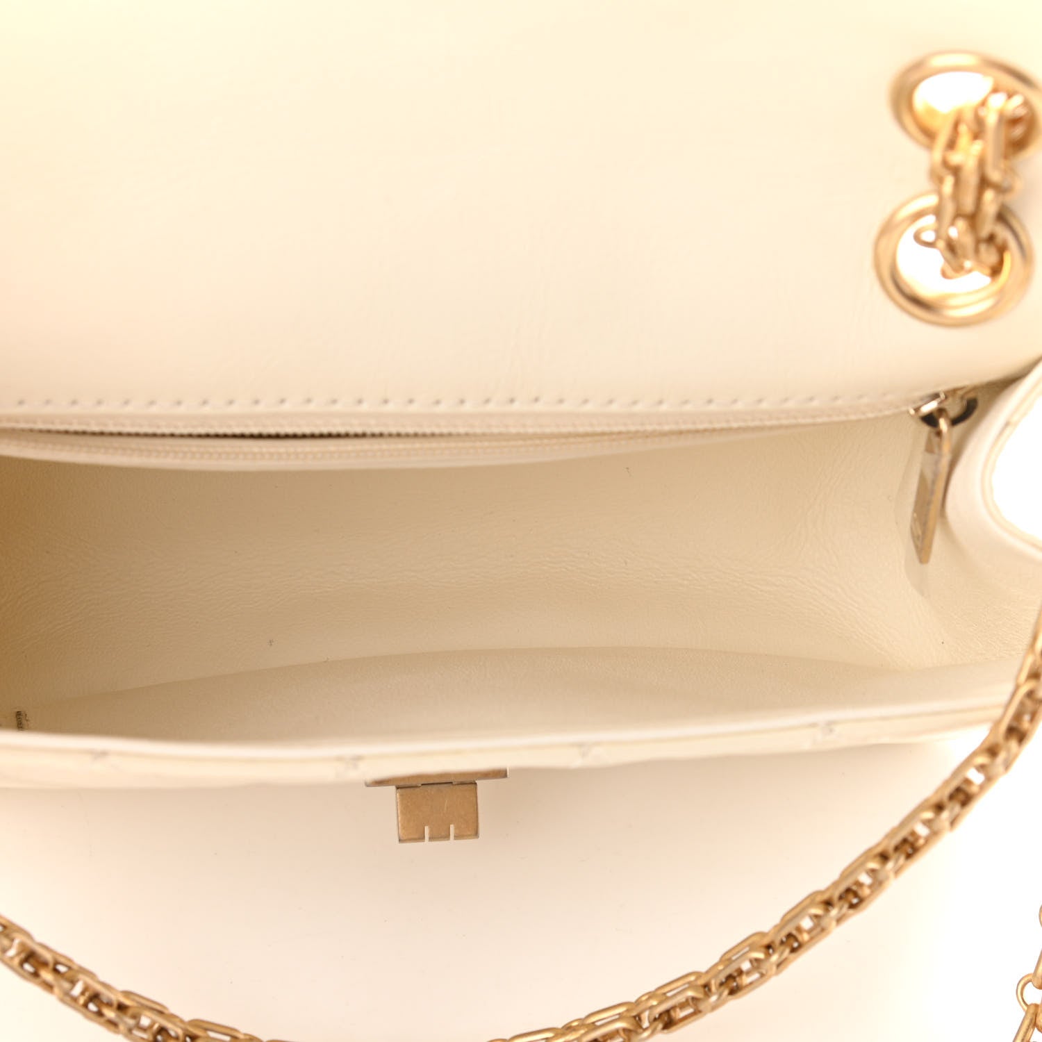 Chanel Aged Calfskin Quilted 2.55 Reissue Mini Flap White 7 of 11