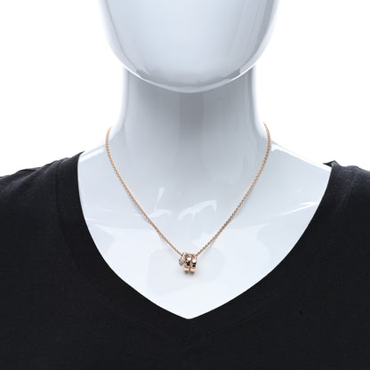 Bulgari 18K Rose Gold Diamond Serpenti Viper Demi Pave Pendant Necklace 3 of 5