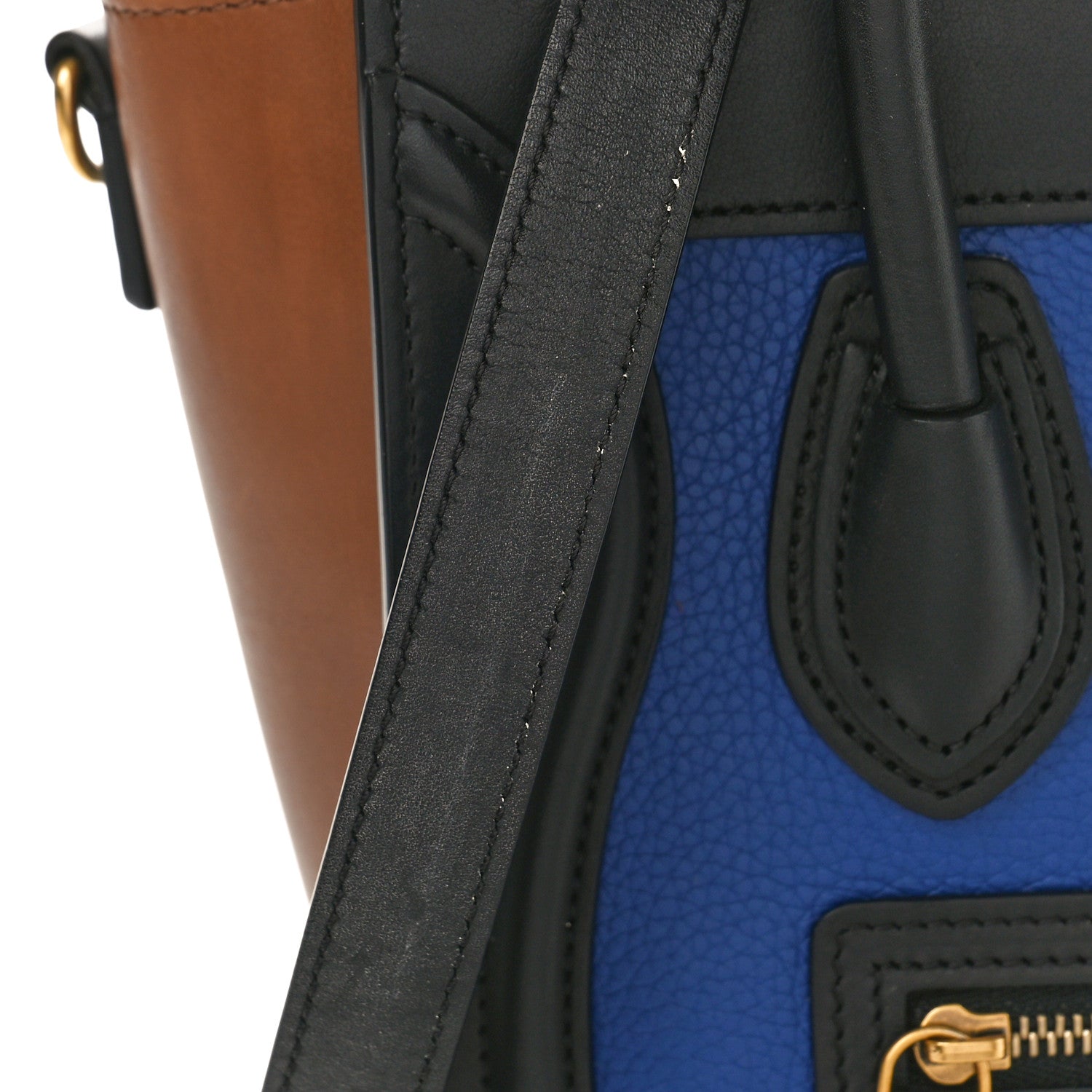 Celine Smooth Drummed Calfskin Nano Tri-Color Luggage Indigo 9 of 10
