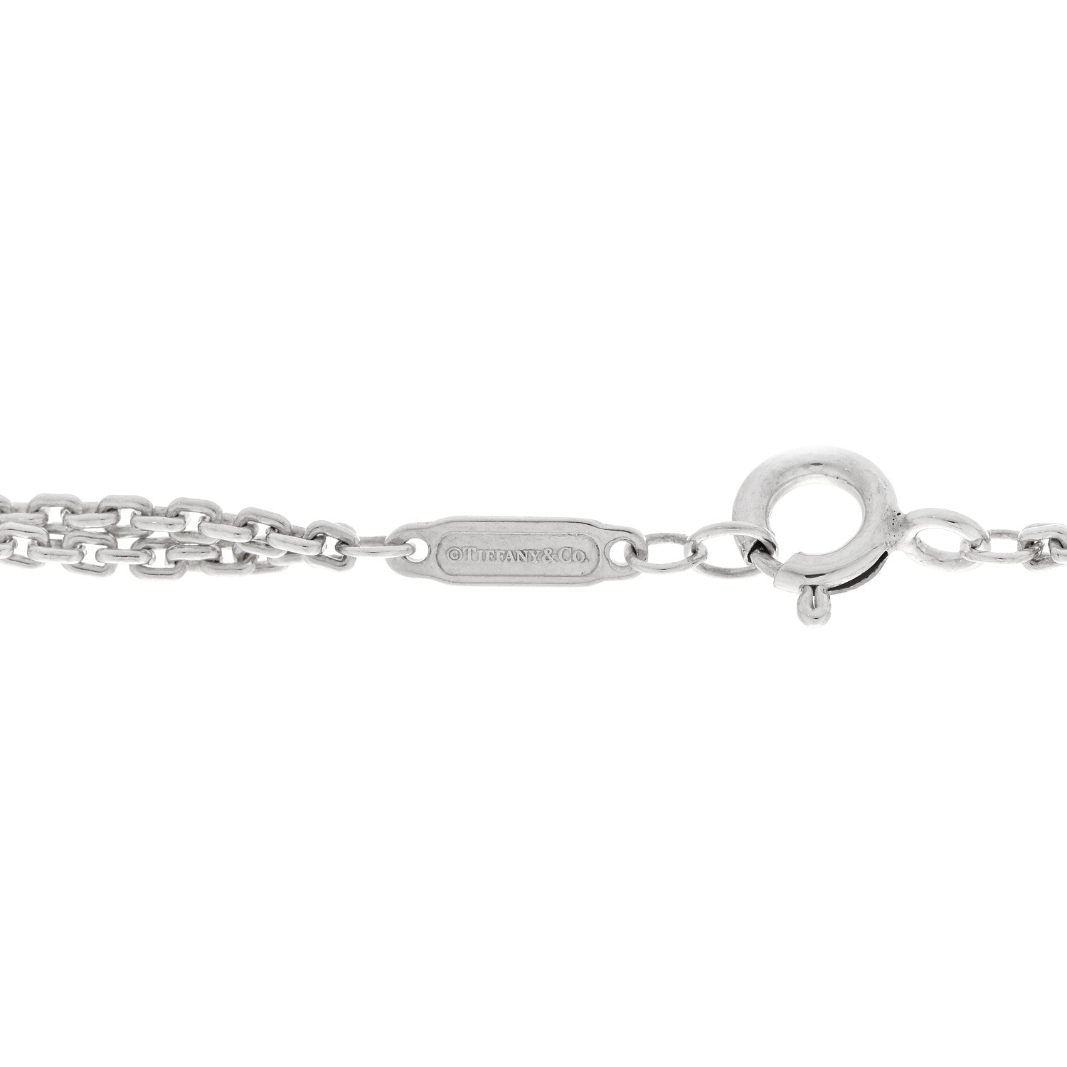 Tiffany Sterling Silver Double HardWear Link Pendant Necklace 4 of 5