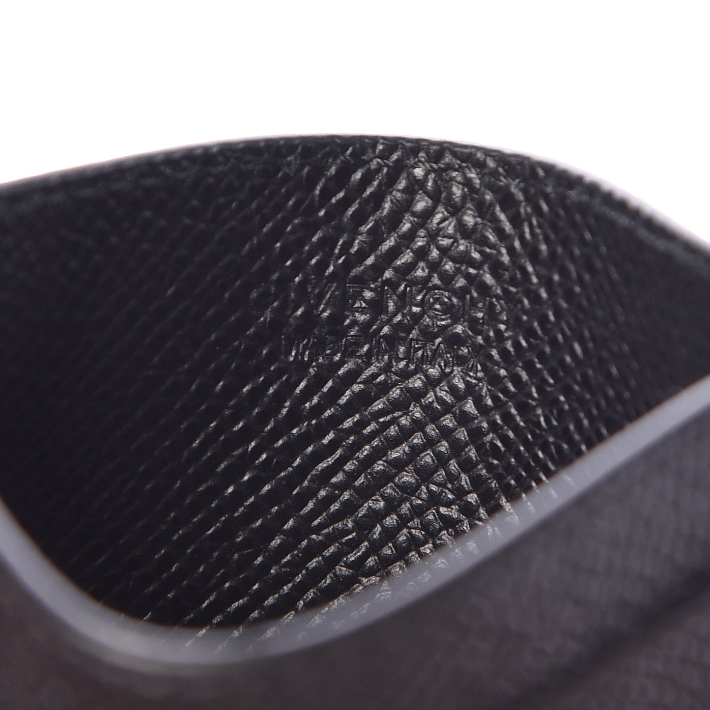Grained Calfskin Card Holder Black