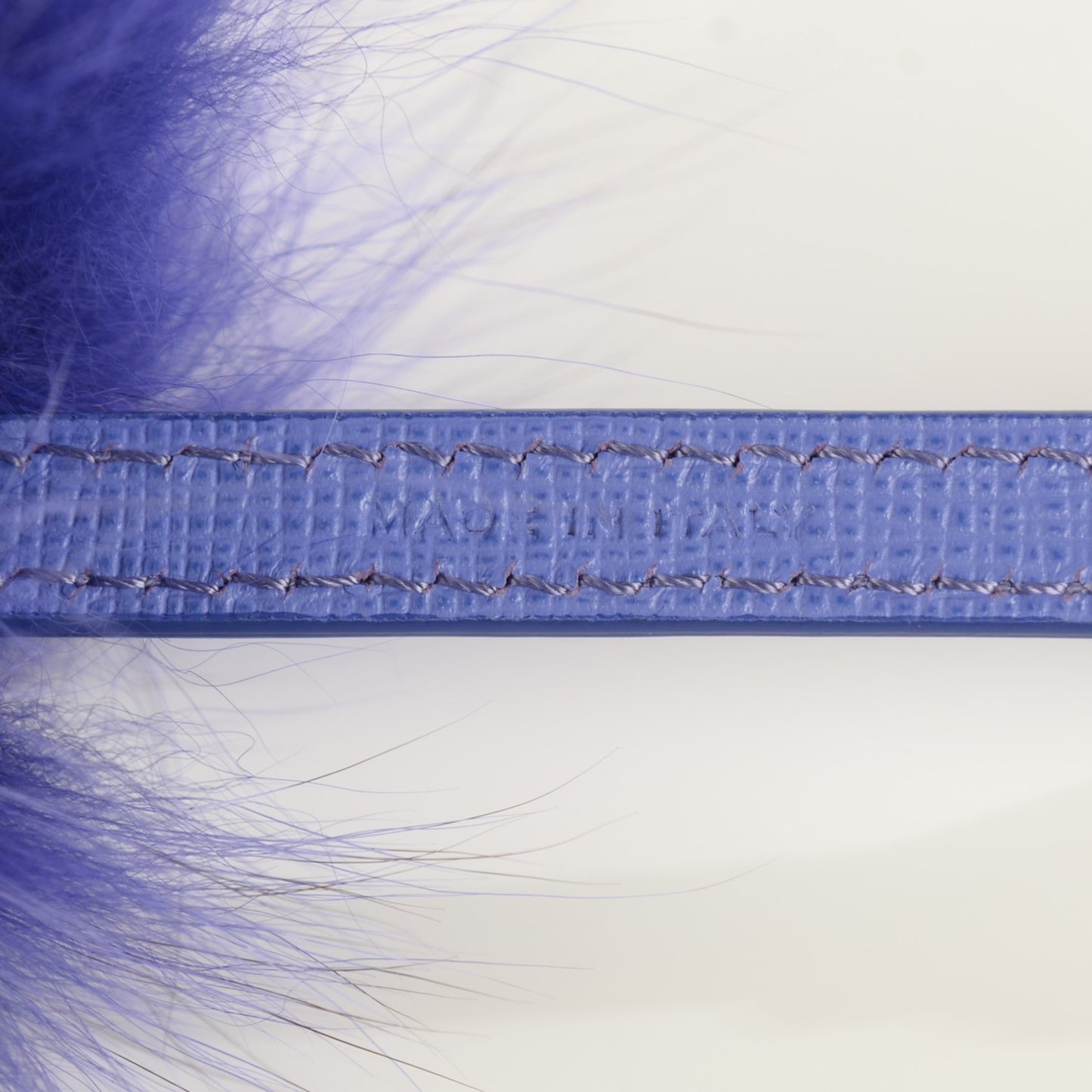 Fox Fur Pom Pom Bag Charm Berry