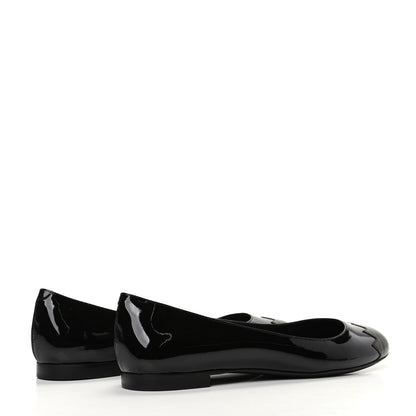 Fendi Patent Ballerina Flats 41.5 Black 4 of 8