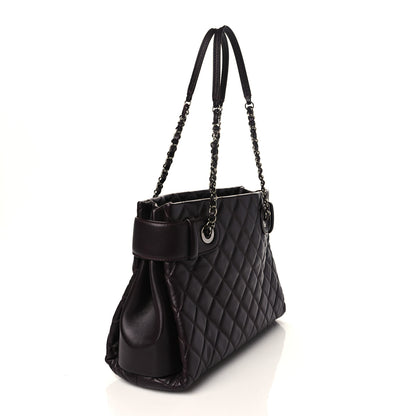 Chanel Lambskin Quilted Small Coco Loop Tote Burgundy 2 of 9