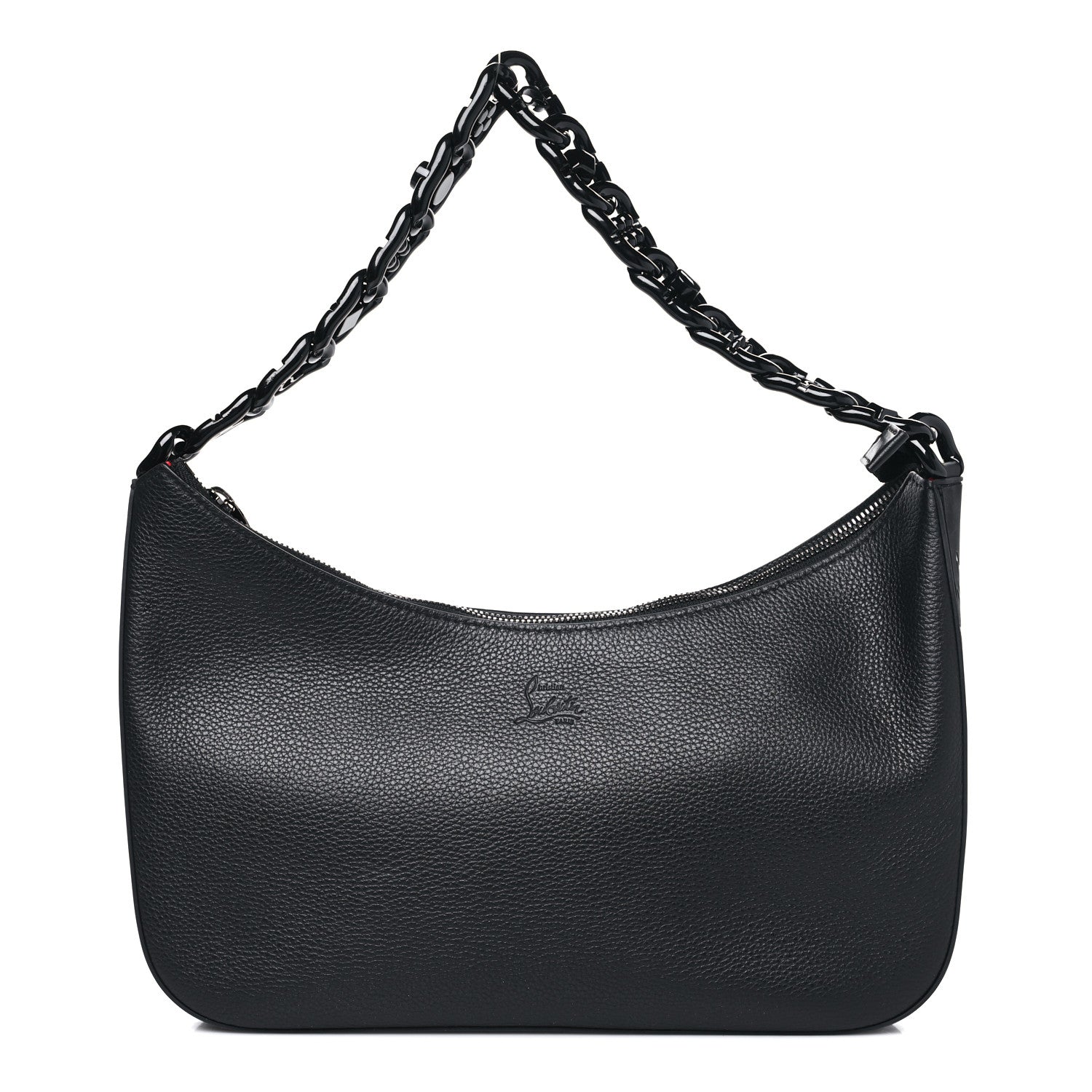 Christian Louboutin Calfskin Large Loubila Chain Shoulder Bag Black 1 of 12