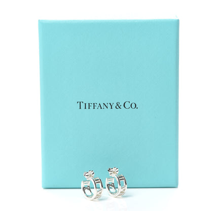 Tiffany Sterling Silver Small Atlas Open Hoop Earrings 7 of 7
