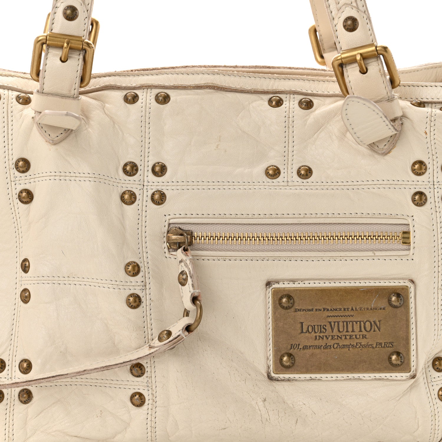 Louis Vuitton Lambskin Riveting White 8 of 19