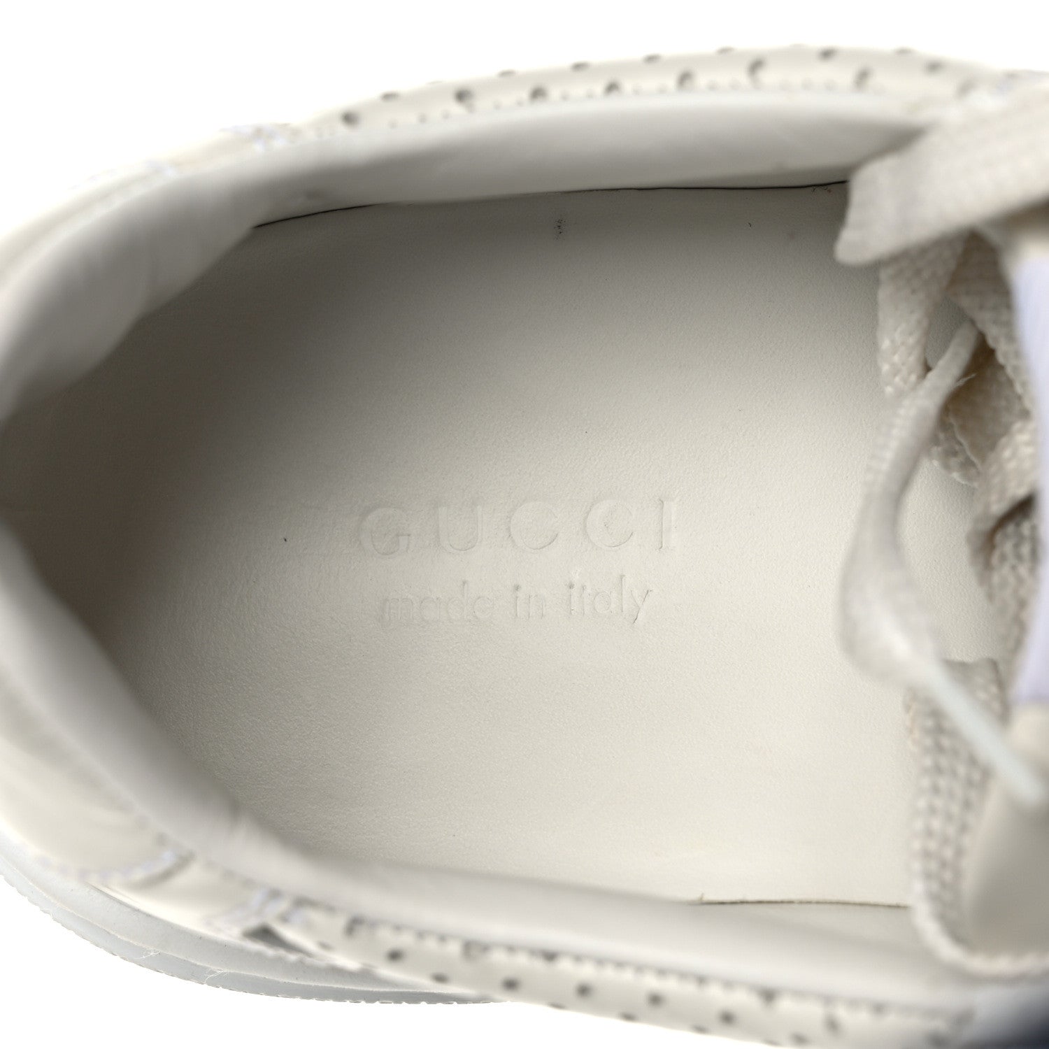 Gucci Calfskin GG Tennis Embossed Perforated Womens Platform 55mm Sneakers 39.5 Great White 8 of 9
