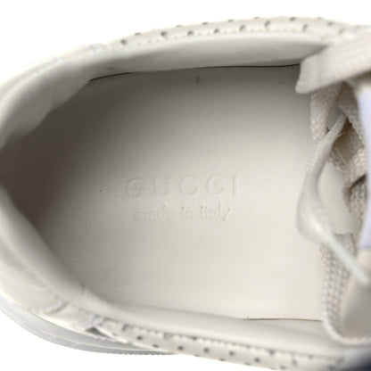 Gucci Calfskin GG Tennis Embossed Perforated Womens Platform 55mm Sneakers 39.5 Great White 8 of 9