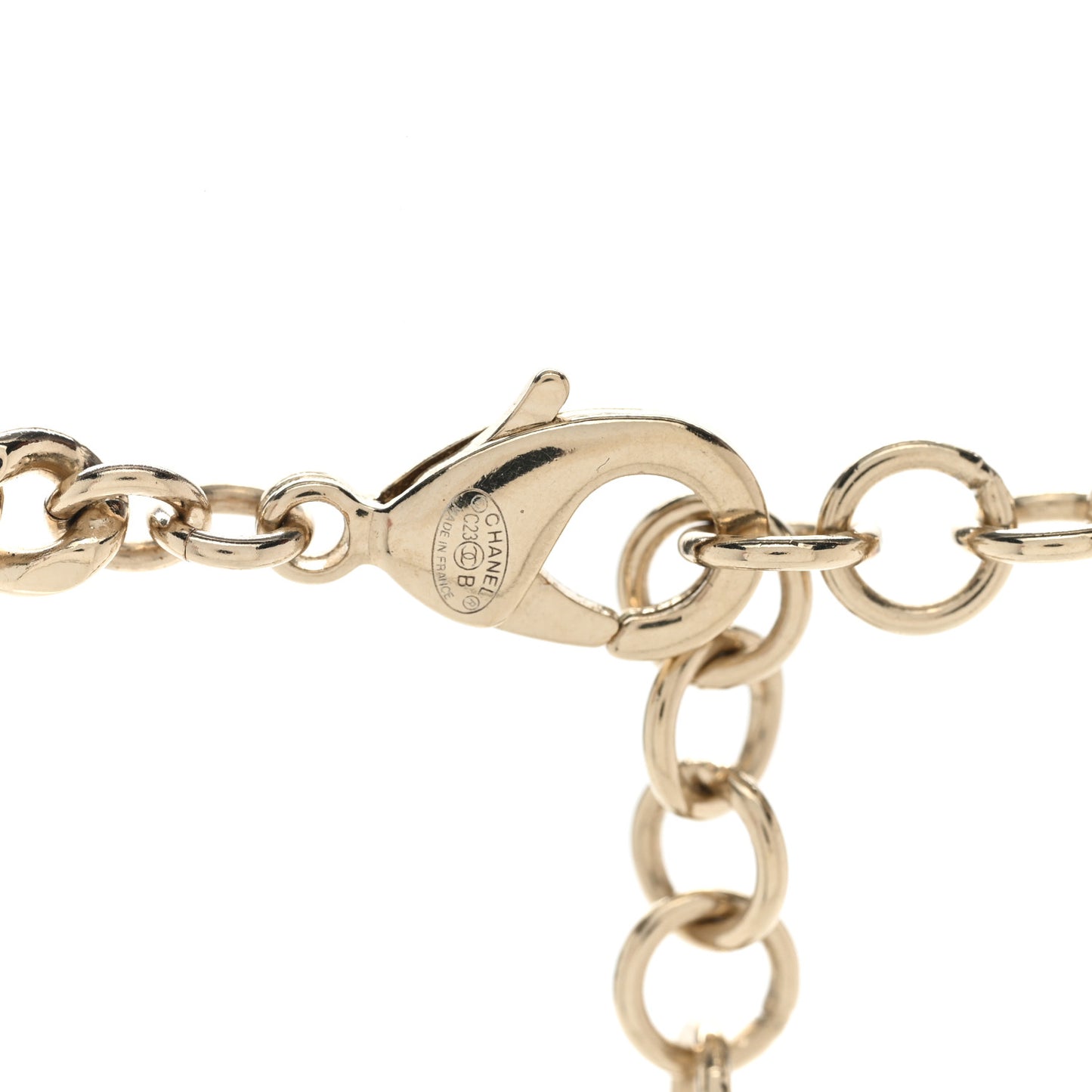 Crystal Crystal CC Coco Heart Necklace Gold