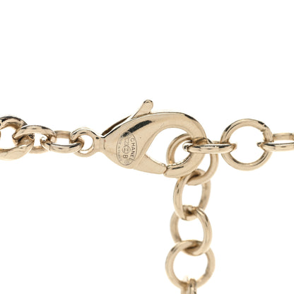 Chanel Crystal Crystal CC Coco Heart Necklace Gold 5 of 6
