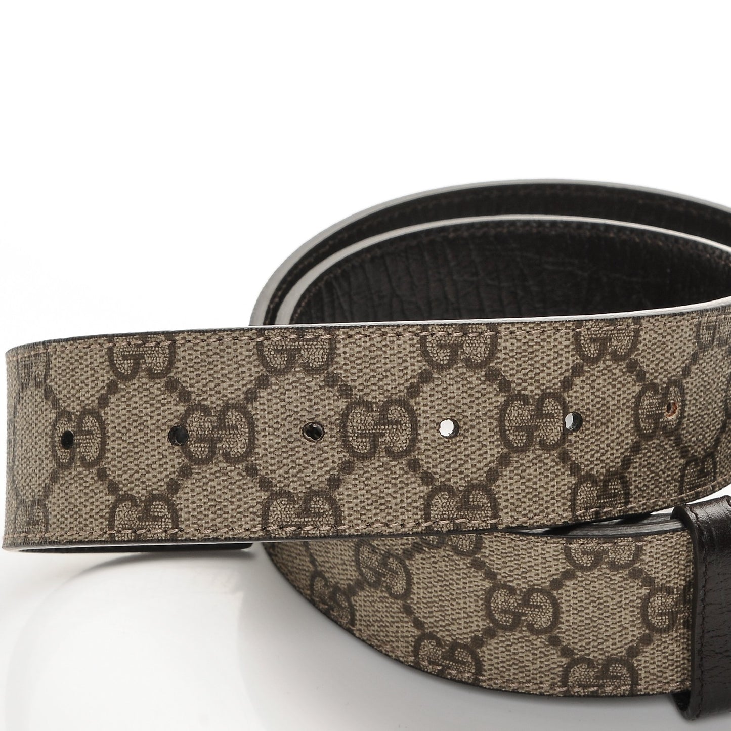 GG Plus Monogram Interlocking G Belt 90 36 Dark Brown