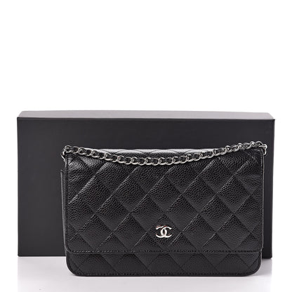 Chanel Caviar Quilted Wallet On Chain WOC Black 13 of 13