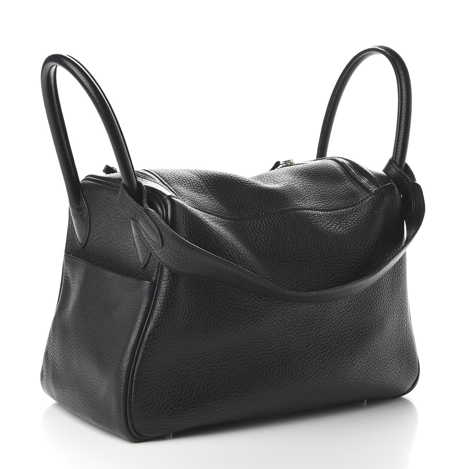 Hermes Taurillon Clemence Lindy 30 Black 3 of 10