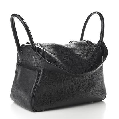 Hermes Taurillon Clemence Lindy 30 Black 3 of 10