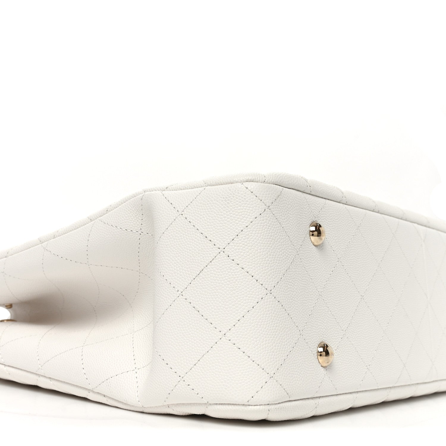 Chanel Caviar Quilted Large Classic Shopping Tote White 9 of 10