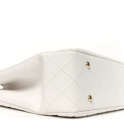 Chanel Caviar Quilted Large Classic Shopping Tote White 9 of 10