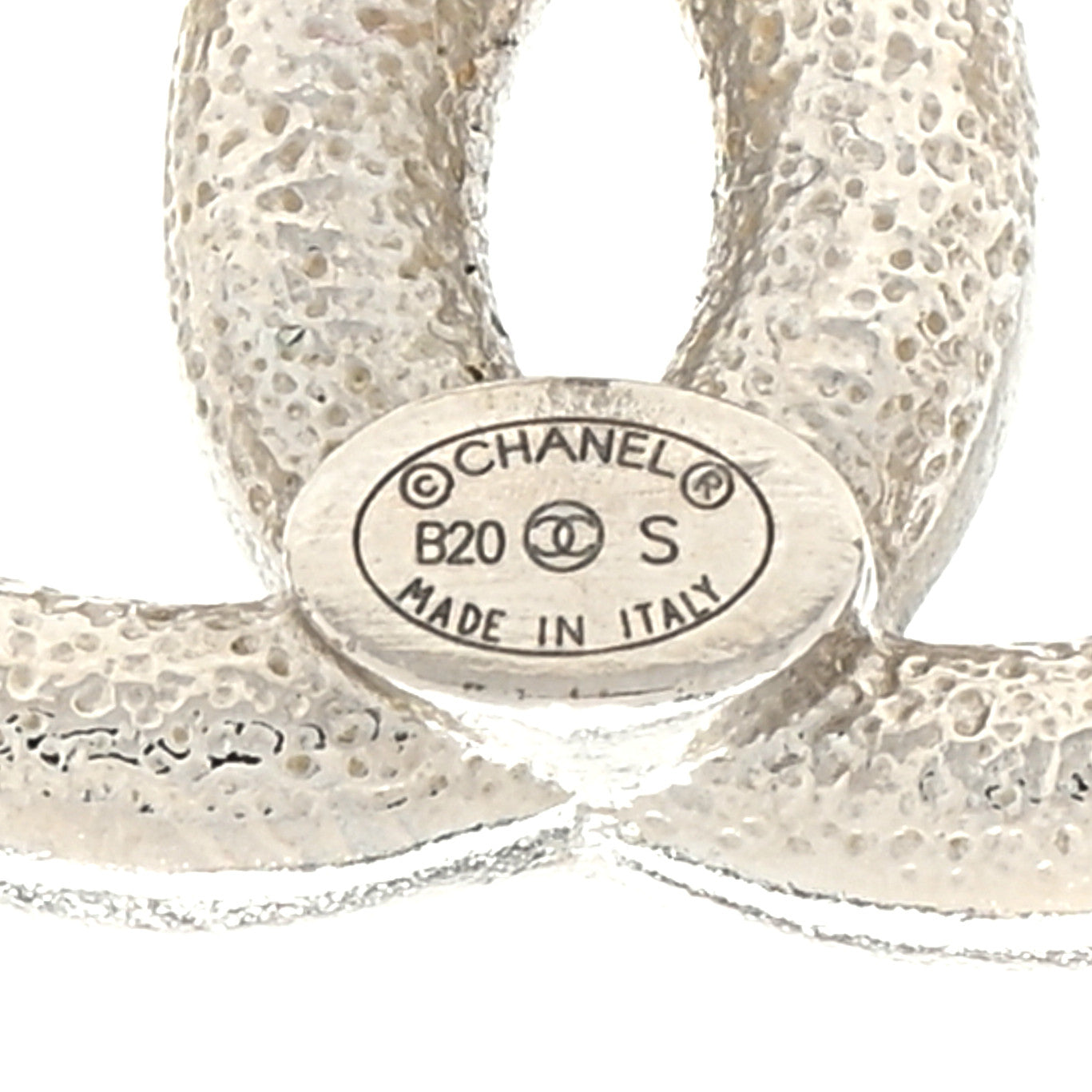 Crystal CC Earrings Silver