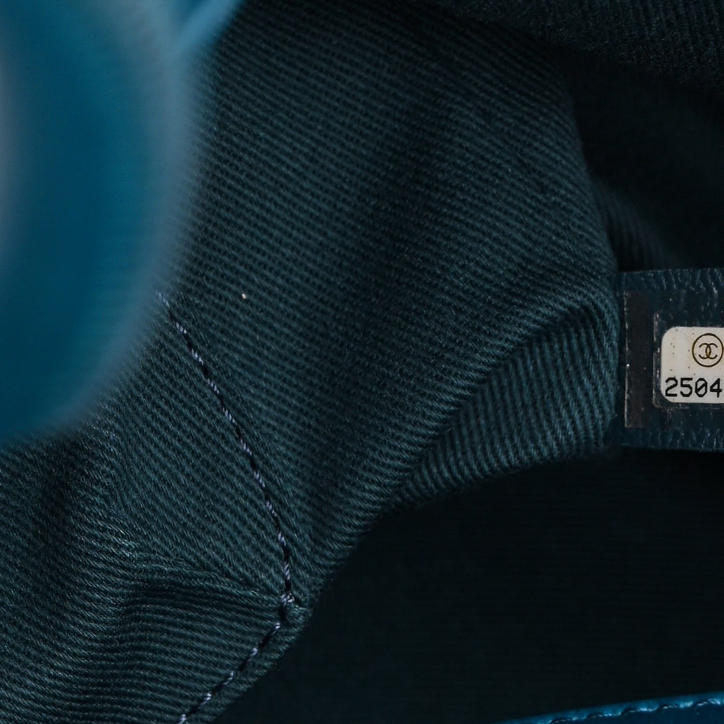 Aged Calfskin Chevron Large Coco Handle Shopping Tote Blue