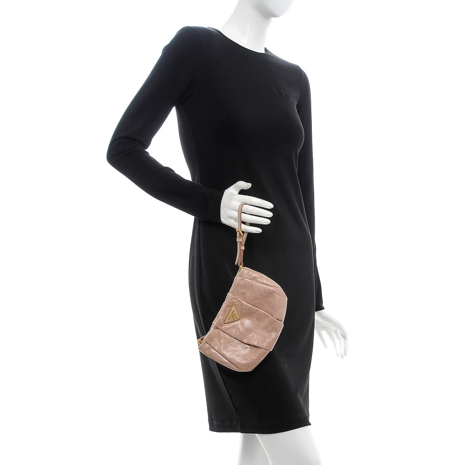 Prada Vitello Shine Wristlet Cipria 2 of 8