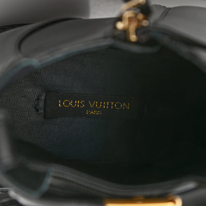 Louis Vuitton Calfskin Valley Flat Ankle Boots 37 Black 7 of 8